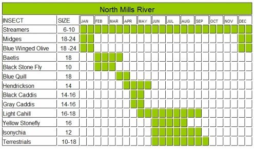 Michigan Fly Fishing Hatch Chart