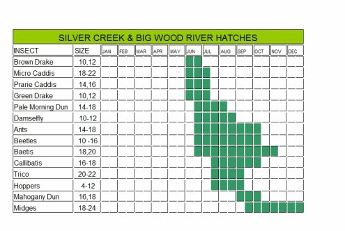 Bow River Hatch Chart